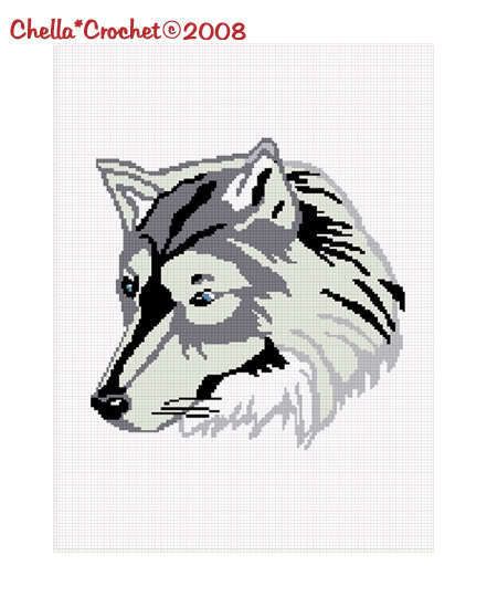 Wolf Afghan Crochet Pattern Graph  