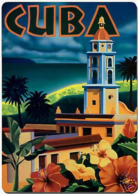 Cuba art fridge magnet.  