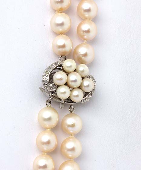 MM LONG DOUBLE STRAND AKOYA SALTWATER PEARL NECKLACE  