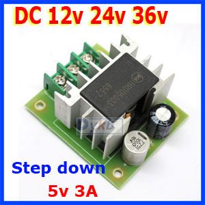 DC to DC HRD Converter DC 12v 24v 36v step down to 5V 3A  