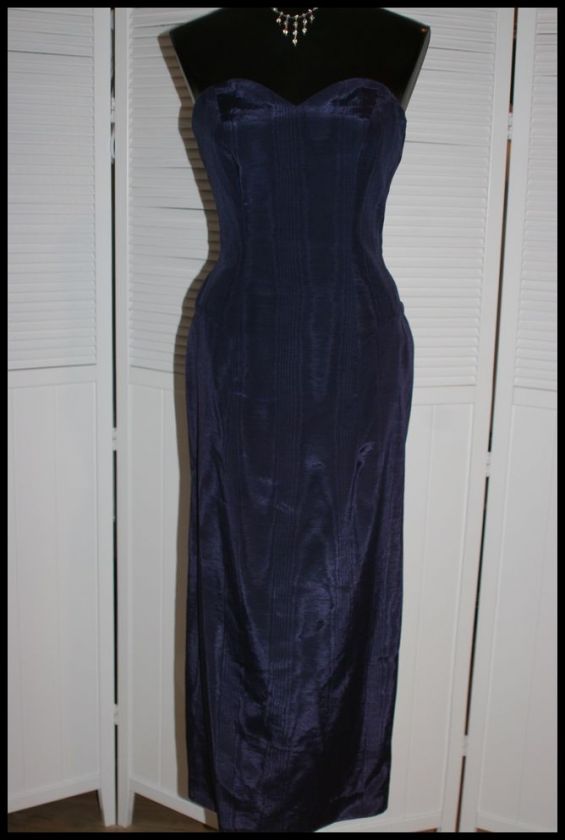 HOUSE OF BIANCHI ~ Strapless Deep Plum VINTAGE DRESS 10  