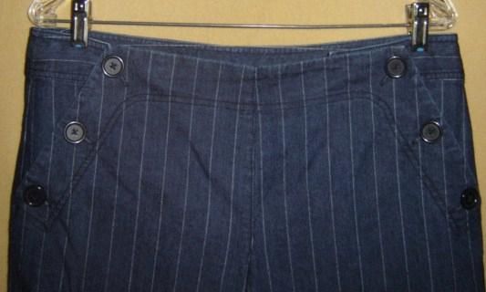 Waist 35, hips to 46, rise 11.5, inseam 21 .