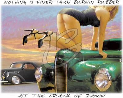 Crack of Dawn Burning Rubber SS/LS T Shirts Cars Racing  