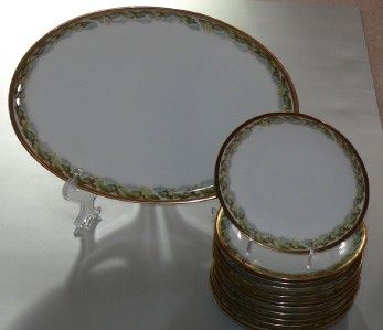 Antique Porcelain RS Prussia German Dessert Set Plate 13pc Platter 