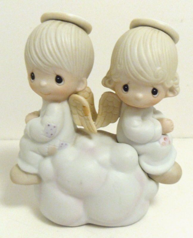 PRECIOUS MOMENTS FIGURINE   BUT LOVE GOES ON FOREVER  