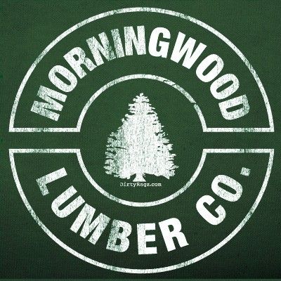 MORNINGWOOD LUMBER T SHIRT Ax morning wood MEN GREEN  