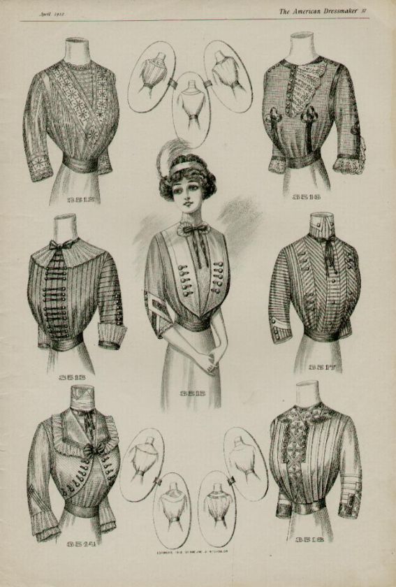 1912 FASHION PLATE PG. / THE AMERICAN DRESSMAKER2  