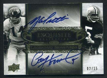 2008 Exquisite Y.A. Tittle Paul Hornung Dual Auto /15  