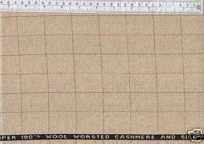 DESIGNER MENSWEAR SUIT FABRIC CASHMERE SILK BLEND CLASSIC CREAM RUST 