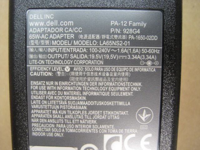 DELL Inspiron 15R N5110 AC Power Adapter Charger LA65NS2 01 genuine 