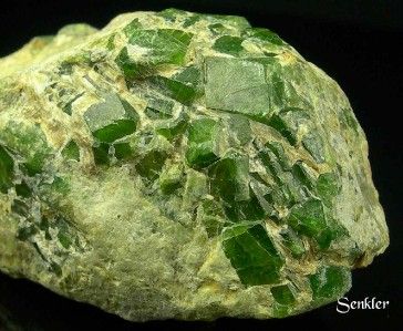 444.40CT. RARE BIG DEMANTOID GARNET SPECIMEN  IRAN  