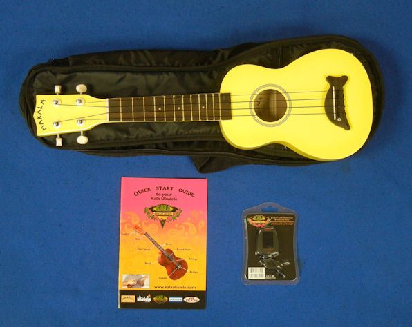 KALA MAKALA DOLPHIN BRIDGE UKULELE OUTFIT YELLOWBURST  