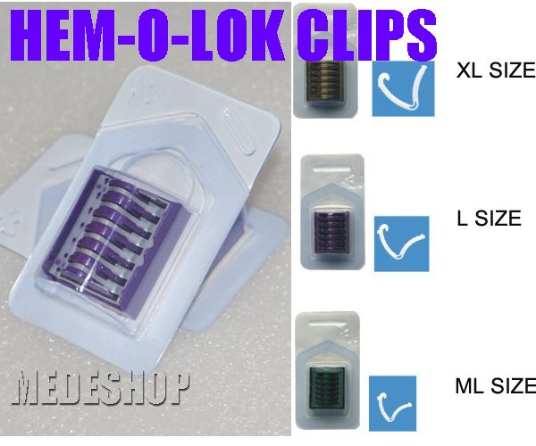 New Hem O Lok Clip XL L ML Size Hem o lok Ligation System  