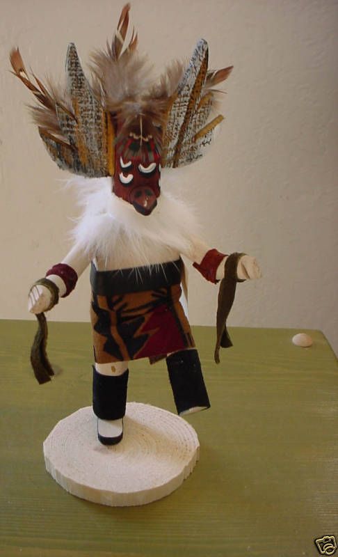 Hand carved E. Willie Navajo Owl Kachina 7 inch  