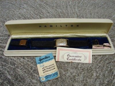 1949 Hamilton Stafford Soild 14k Wrist Watch w/ Box  