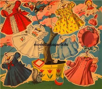 Vintage JILL & TRUNK PAPER DOLLS LASR RPRO FREE SHW2  