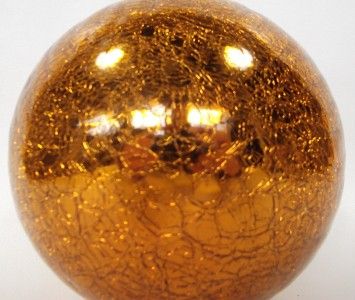 Kugel Midwest 6 Gold Crackle Glass Christmas Tree Ornament  