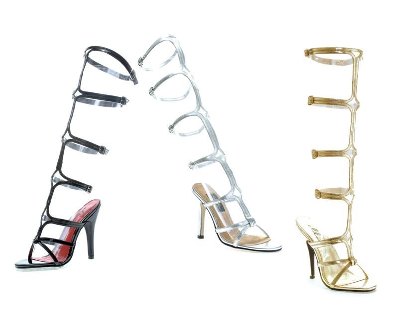 HEEL KNEE HIGH STRAP UP GLADIATOR SANDAL SEXY  