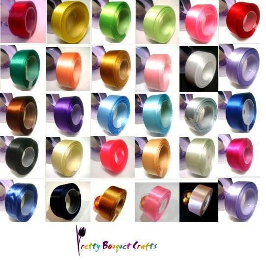 Roll X 15y 24mm 1 Satin Ribbon   Various Selection  