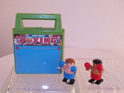 Vintage Tomy Toy partymate boxing case and wind ups 1980  