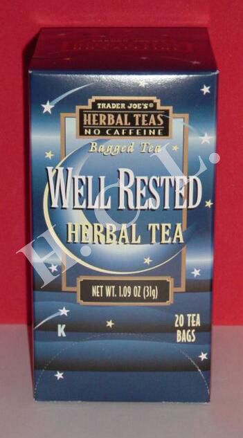 Trader Joes Well Rested Herbal TEA No Caffeine  