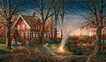 Terry Redlin Autumn Evening A/P Fall Scene  