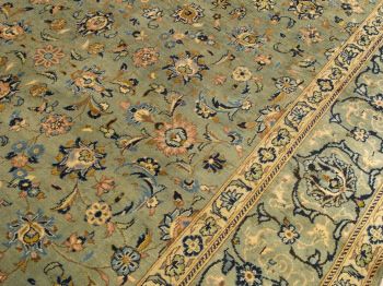 8x13 Handmade Carpet Antique Persian Kashan Wool Rug  