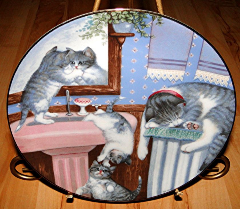   kittens in nostalgic settings from Country Kitties Plate Collection