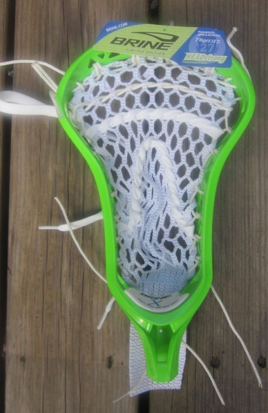 BRINE HEADSTRONG GOSPEL STRUNG LACROSSE HEAD *LIME GREEN*  