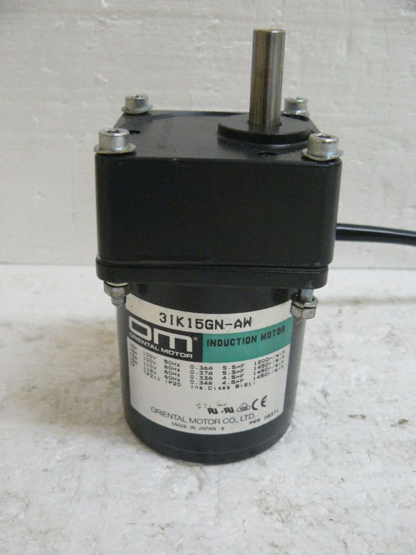 ORIENTAL MOTOR 3IK15GN AW INDUCTION MOTOR W/ GEAR HEAD  