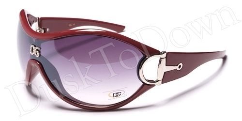 Burgundy DG Oversized Womens Fashion Sunglasses  