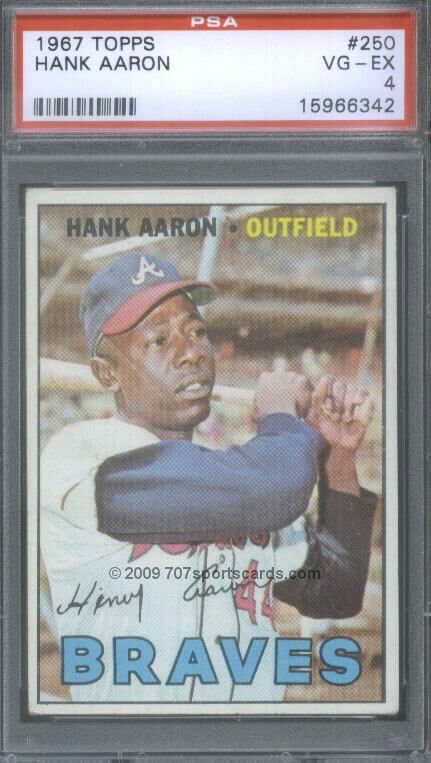 1967 Topps 250 Hank Aaron PSA 4 (6342)  