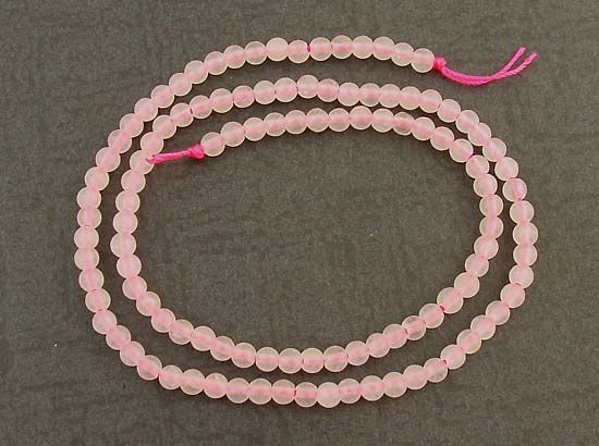 4mm Natural Stone Rose Quartz Round Loose Beads 15  