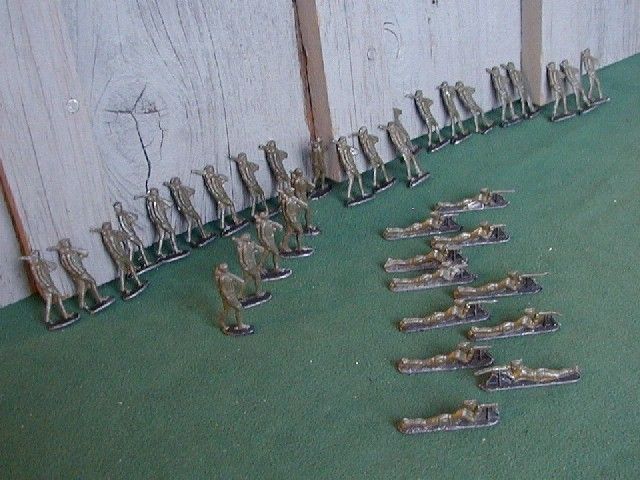 38 Doughboy Soldiers Marching and in Battle,Older  