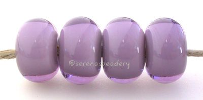 TANERES sra lampwork beads GRAPE PURPLE WHITE HEART  