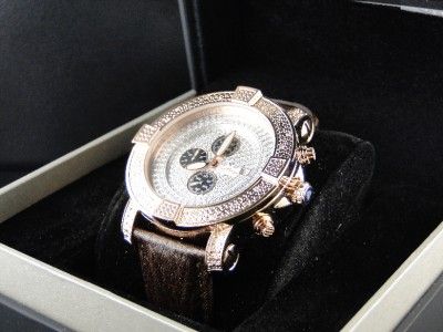 NEW MENS JUST BLING/JOJO/JOE RODEO GOTHAM ROSE GOLD DIAMOND WATCH JB 