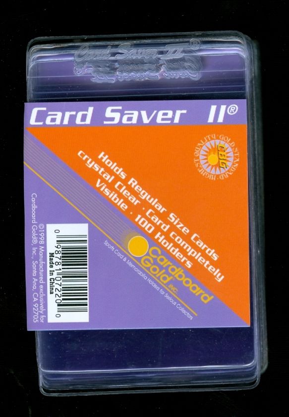 100) Card Saver II Sportscards Holders Fit 52 56 Topps  