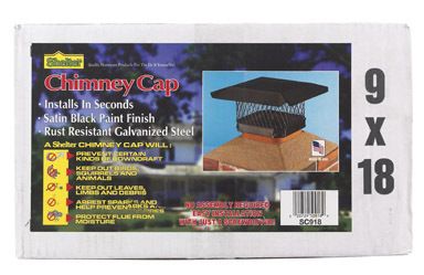 Hy C Chimney Cap 9 x 18 Black Galvanized Steel SC918 NEW  