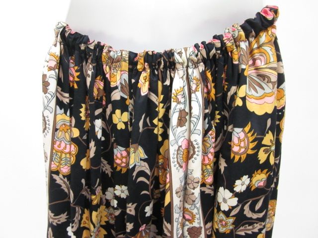 DESIGNER Multicolored Floral Print Wide Leg Pants Sz 8  