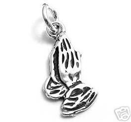 sterling silver PRAYING HANDS charm M3192  