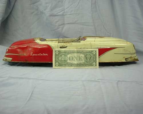 Vintage 1950s Louis Marx & Co USA Tin Litho 4117 Sportster Huge 20 