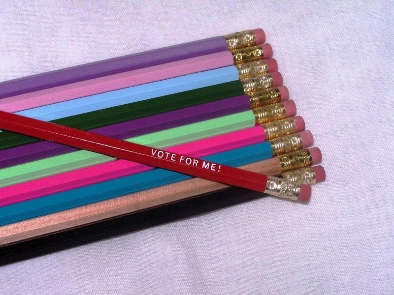 48 Assorted Hexagon Personalized Pencils in 35+ colors  