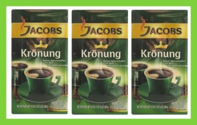 3x Jacobs Kronung Coffee 17.6 oz Vacuum Packs  