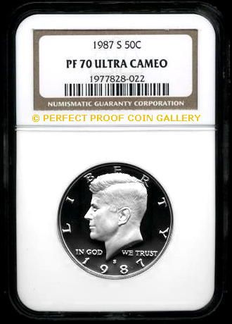 NGC PF70 UC 1987 S CLAD KENNEDY HALF PF 70  