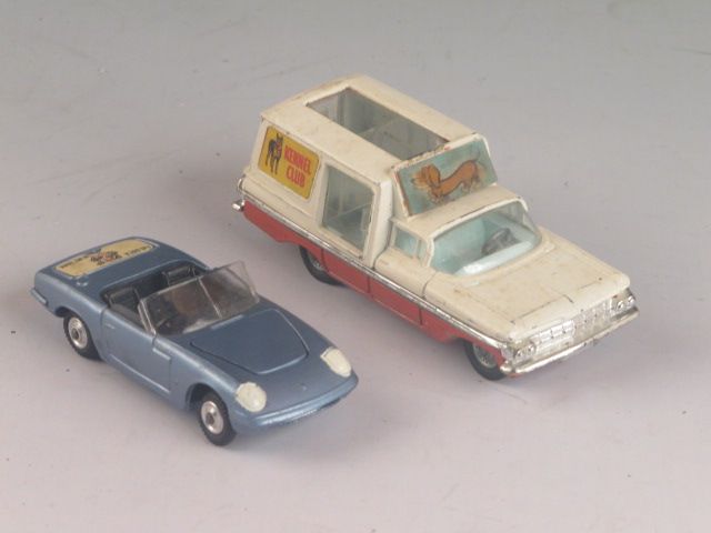 Lot 4 Vintage Corgi Diecast Cars Monkeemobile Impala Lincoln 