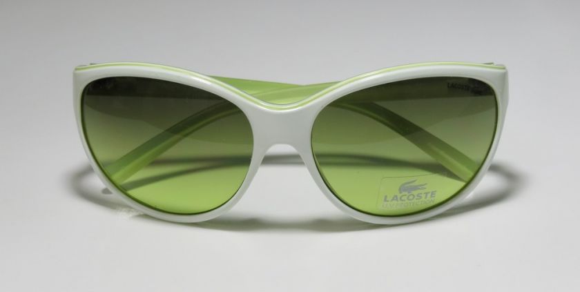 NEW LACOSTE 12660 FASHION WHITE/GREEN FRAME/TEMPLES SUNGLASSES WOMENS 