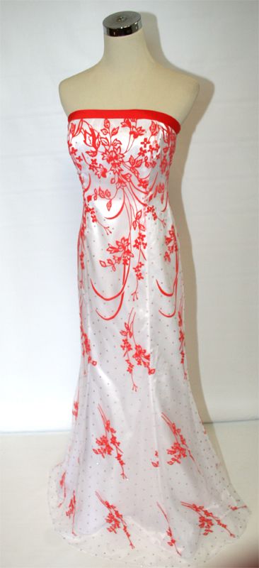 NWT WINDSOR $150 White / Coral Juniors Formal Gown 5/6  