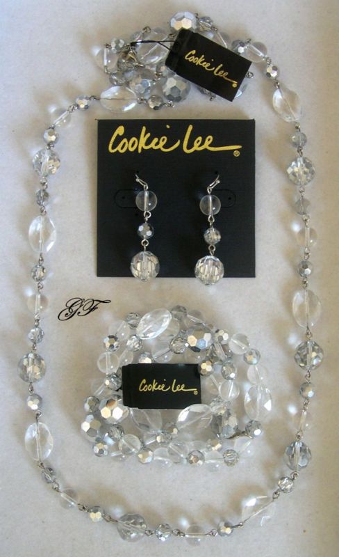 Cookie Lee Genuine Crystal & Faceted Glass Bead Jewelry  