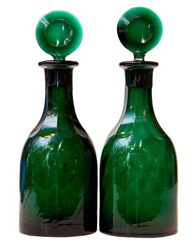 Josef Hoffmann Wiener Werkstatte Moser Glass Decanters  