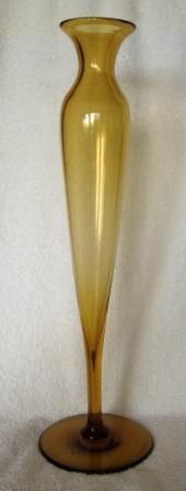 BEAUTIFUL ANTIQUE CARDER STEUBEN TOPAZ TALL VASE  